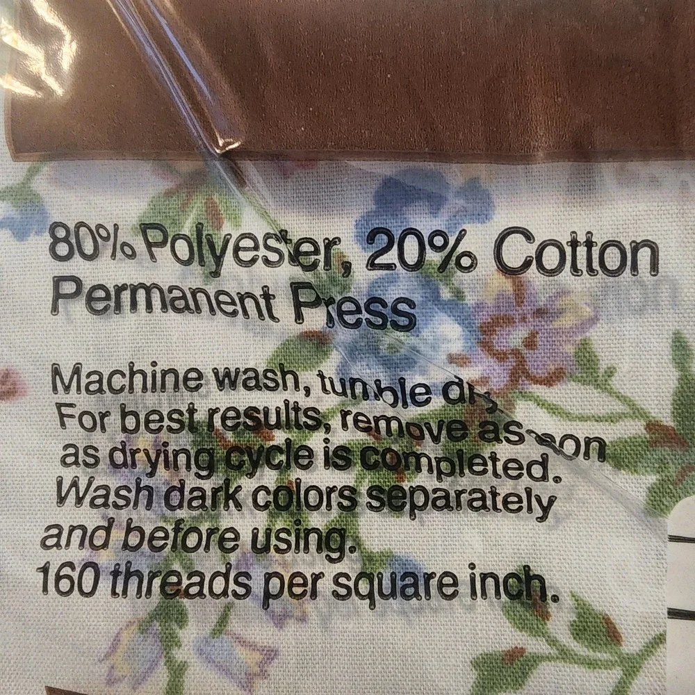 JC Penny Percale Twin Flat & Fitted Sheet Vtg. 180 Count